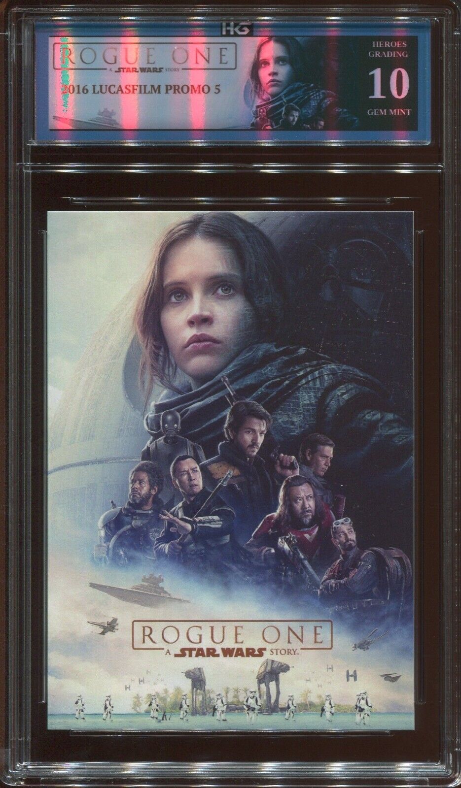 2016 ROGUE ONE: A STAR WARS STORY PROMO 5 HG GEM MINT 10 HEROES GRADING