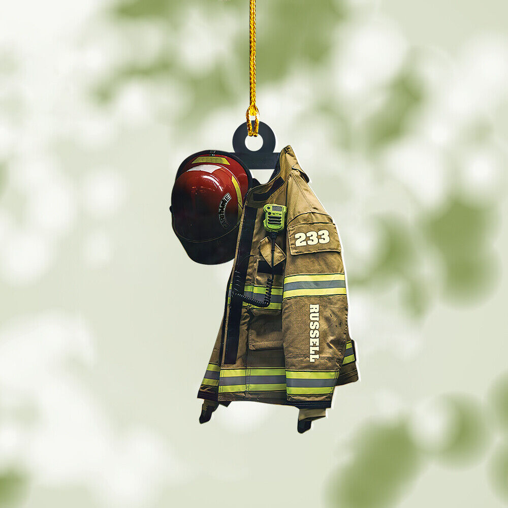 Firefighter Christmas Ornament, Fireman Christmas Tree Ornament Firefighter Gift