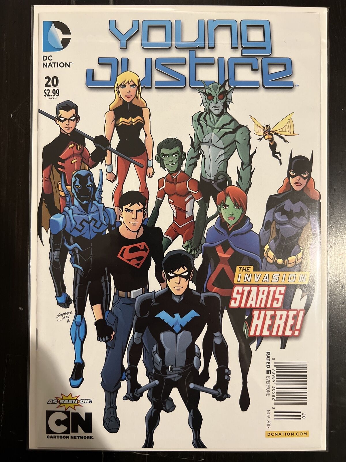 Rare NEWSSTAND Young Justice #20 (DC 2012) FN Cartoon Network