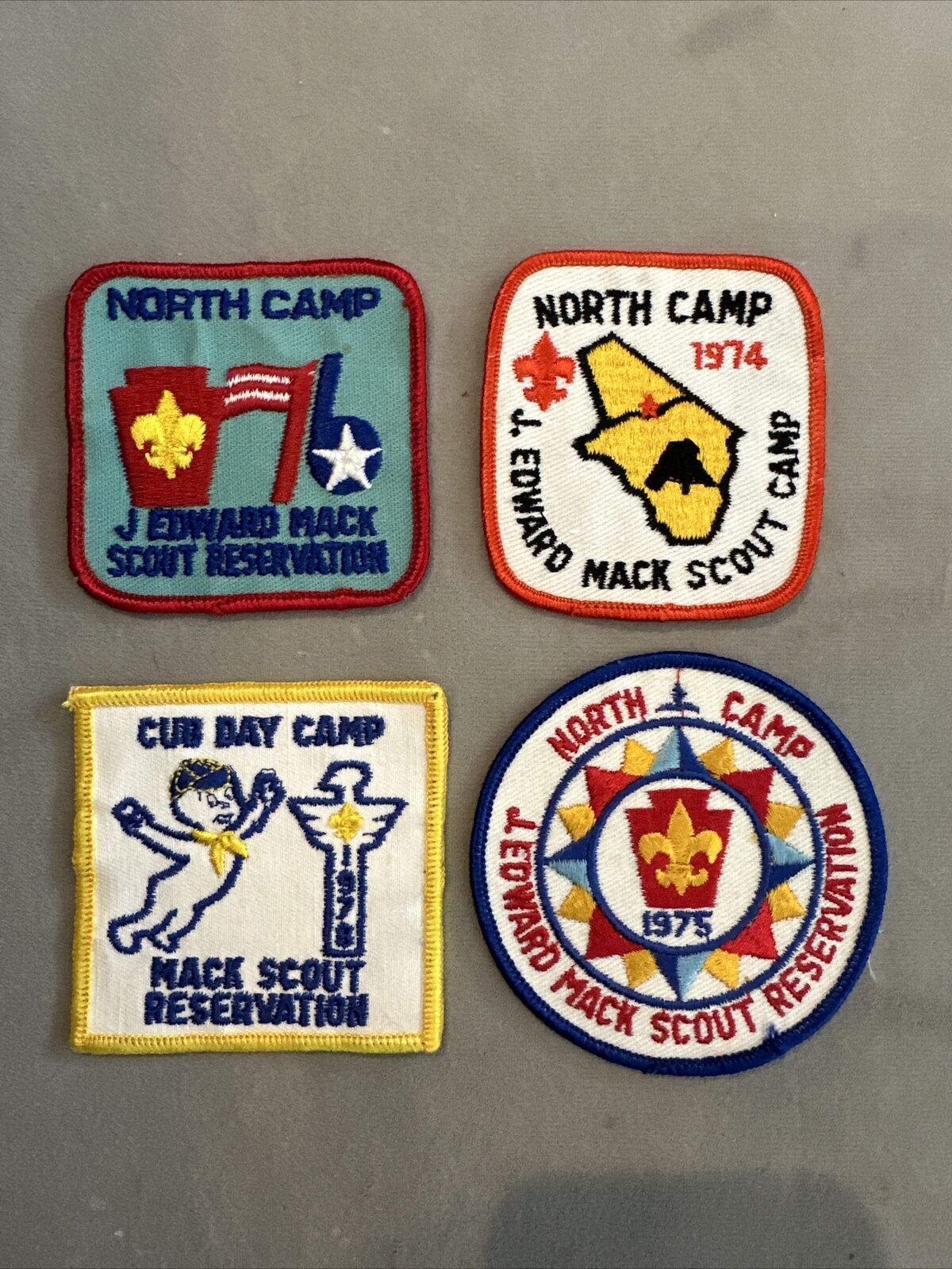 Boy Scout 1970’s North Camp Badges Lot Of 4