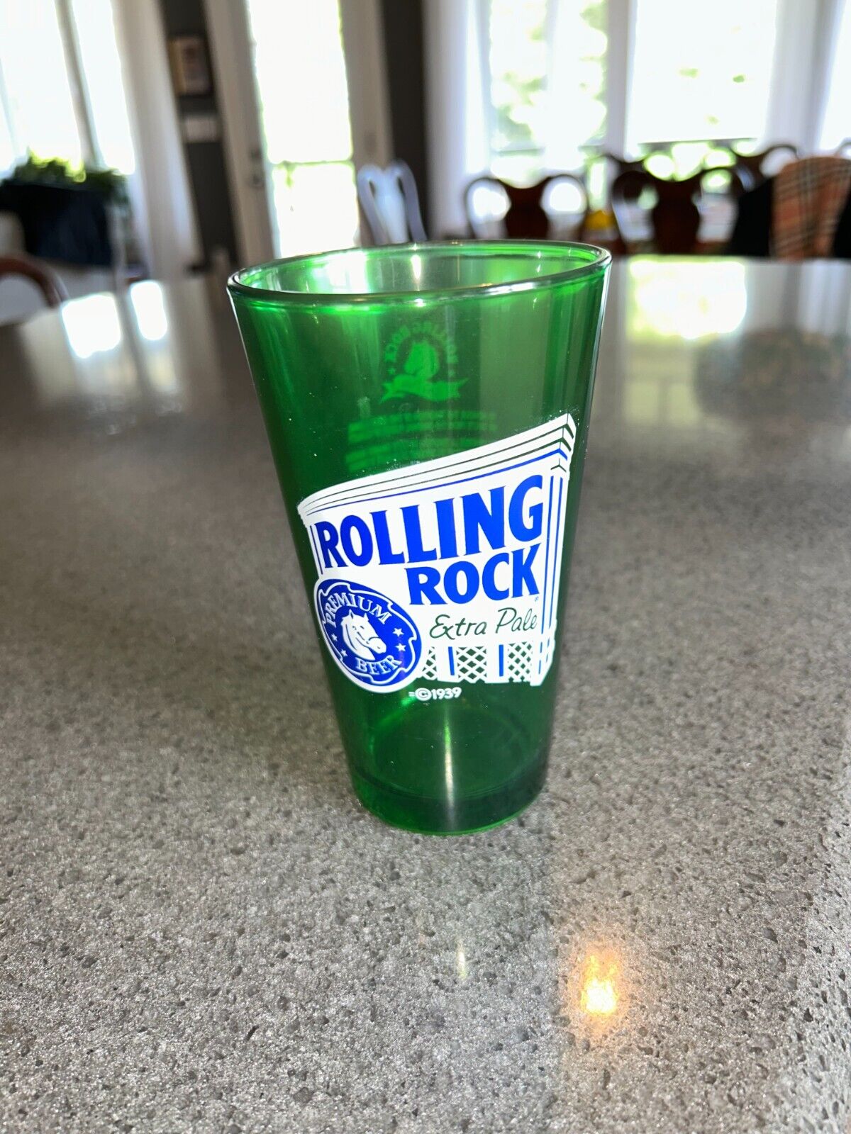 RARE FRENCH ROLLING ROCK BEER GLASS