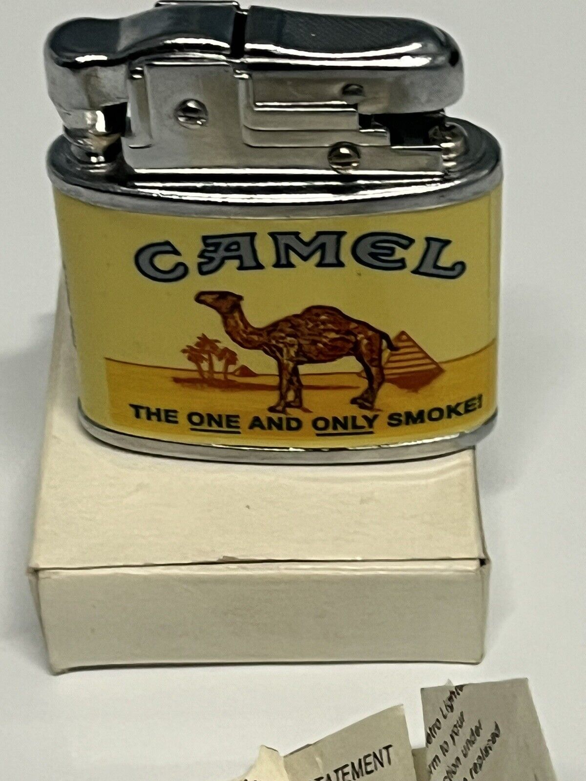 antique cigarette lighter original box Camel