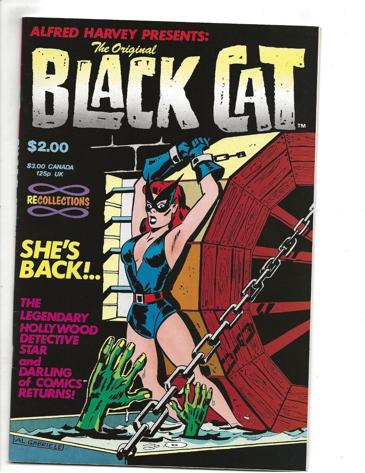 Rare The Original Black Cat #1 by Alfred Harvey - Classic Bondage Cover