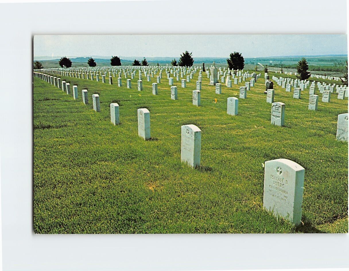 Postcard Final resting place Custer National Cemetery Garryowen Montana USA