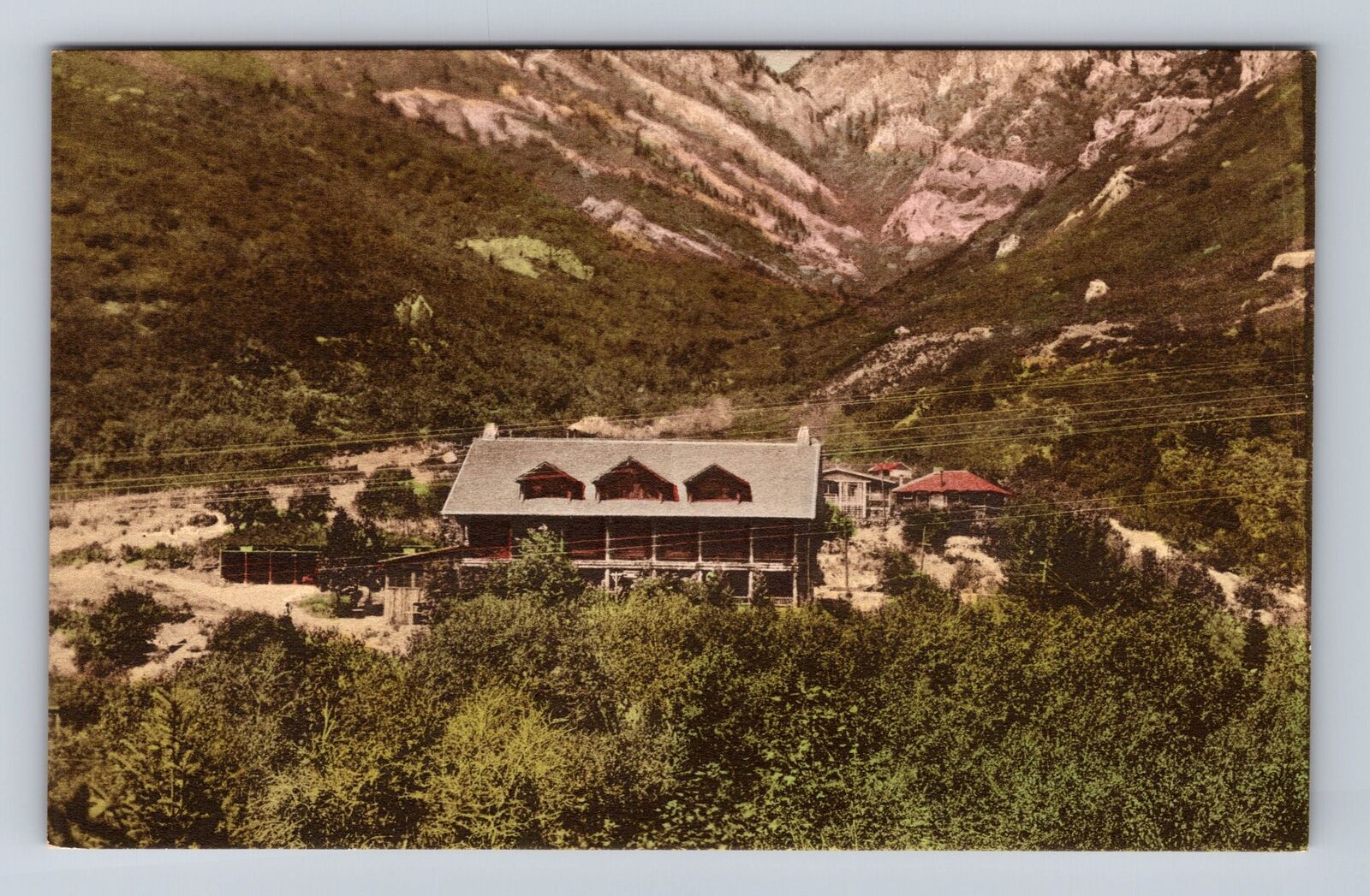 Ogden UT-Utah, Ogden Canyon, Panoramic of the Hermitage Antique Vintage Postcard