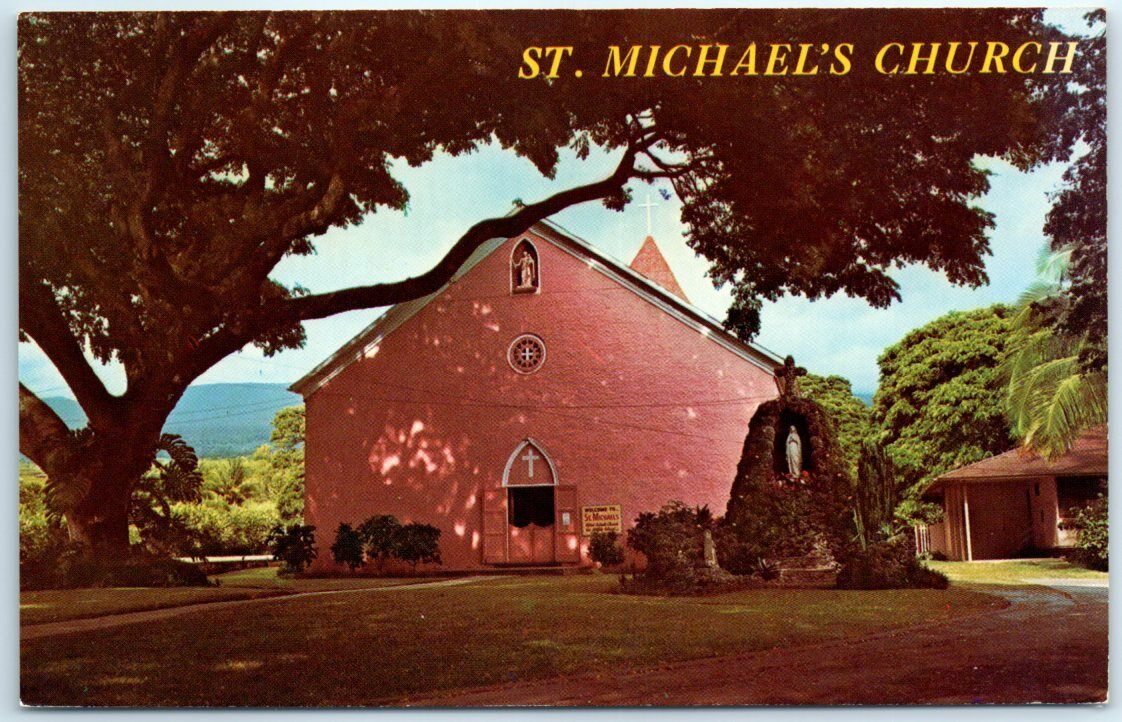Postcard - St. Michael\'s Church, Kailua, Kona, Hawaii