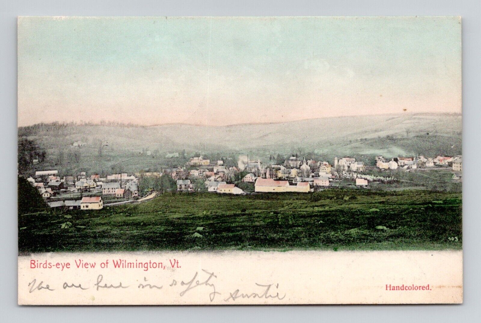 Postcard View of Wilmington Vermont VT, 1906 Handcolored Antique O1