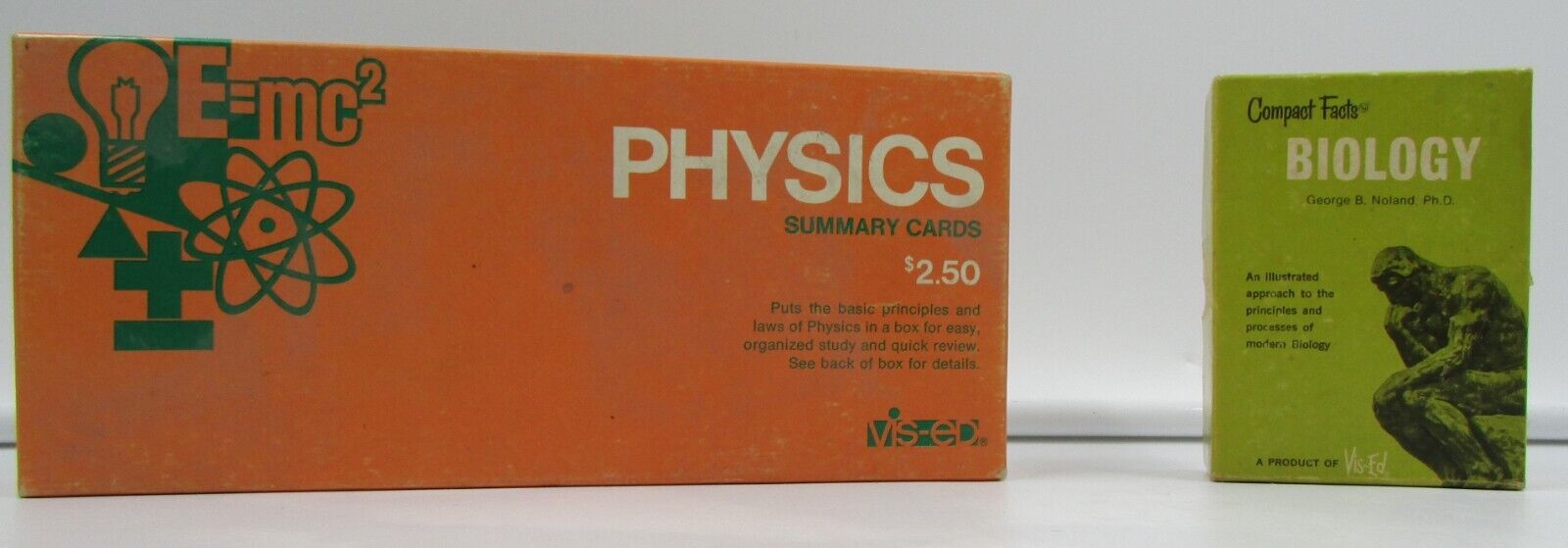 Vintage Physics and Biology Summary Cards by Vis-Ed, 1964