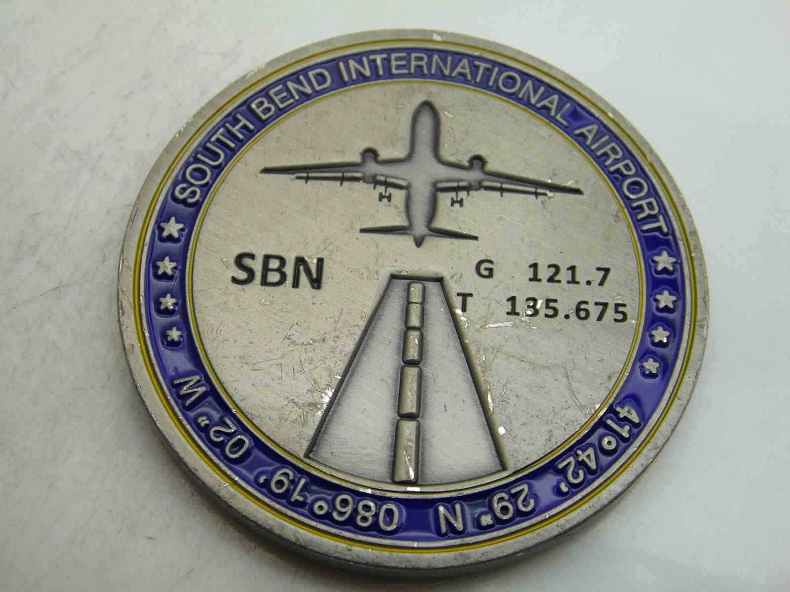 SOUTH BEND INTERNATIONAL AIRPORT CHALLENGE COIN