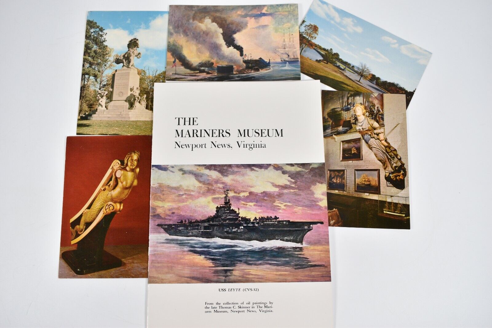 Vintage C. 1960 The Mariners Museum New Port News Virginia Postcards & Brochure