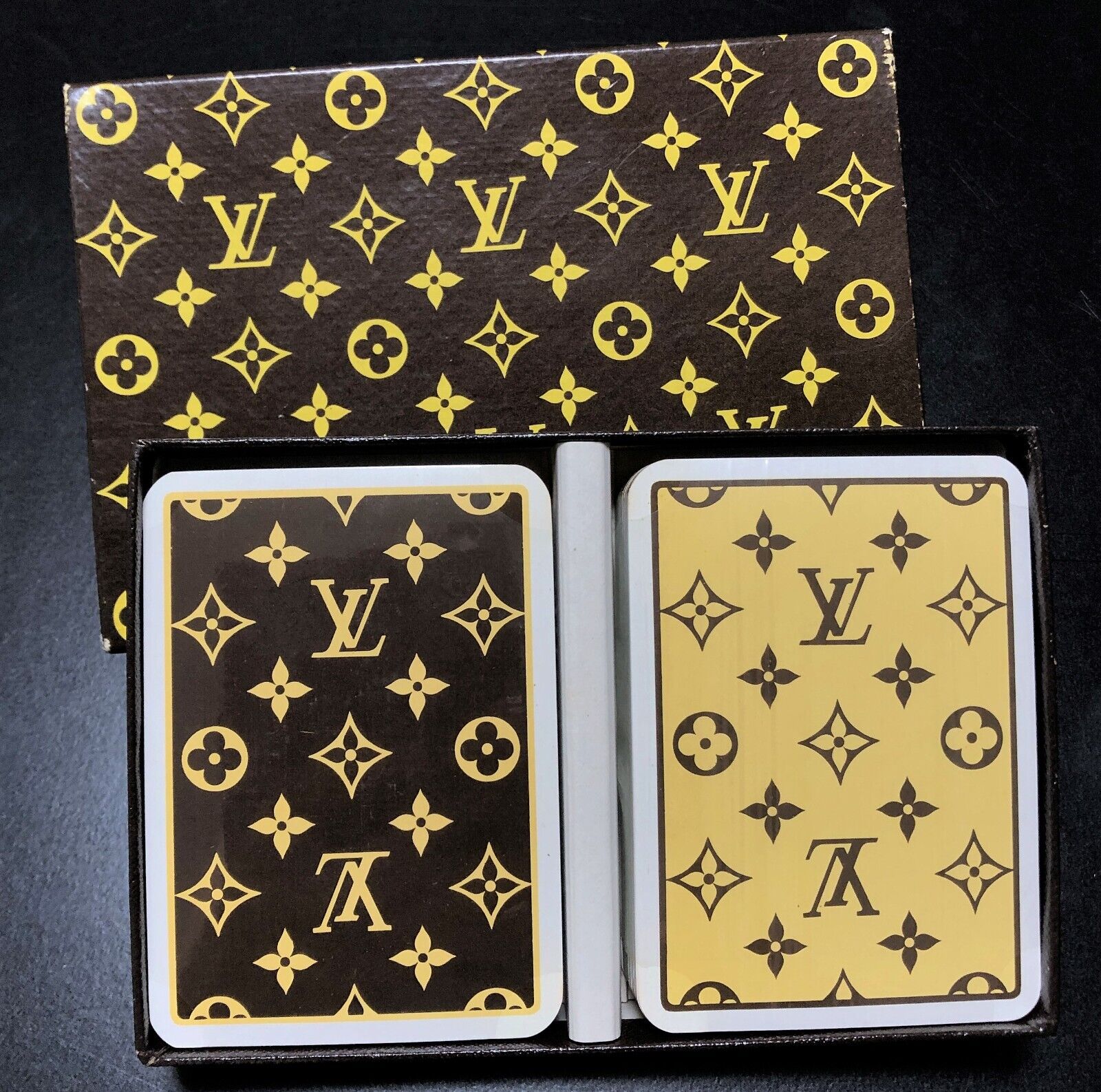 Stored Item Louis Vuitton Playing Cards 2 Decks Authentic Monogram Original Box
