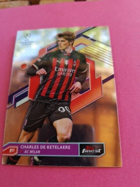 Charles De Ketelaere Milan AC Foot Card Topps Finest Champions League 2022 2023