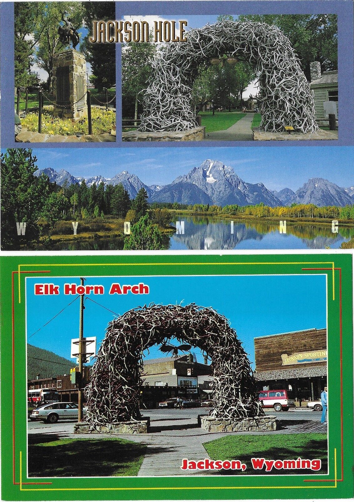 2 Unused Continental 4 by 6 Postcards Jackson Hole Wyoming