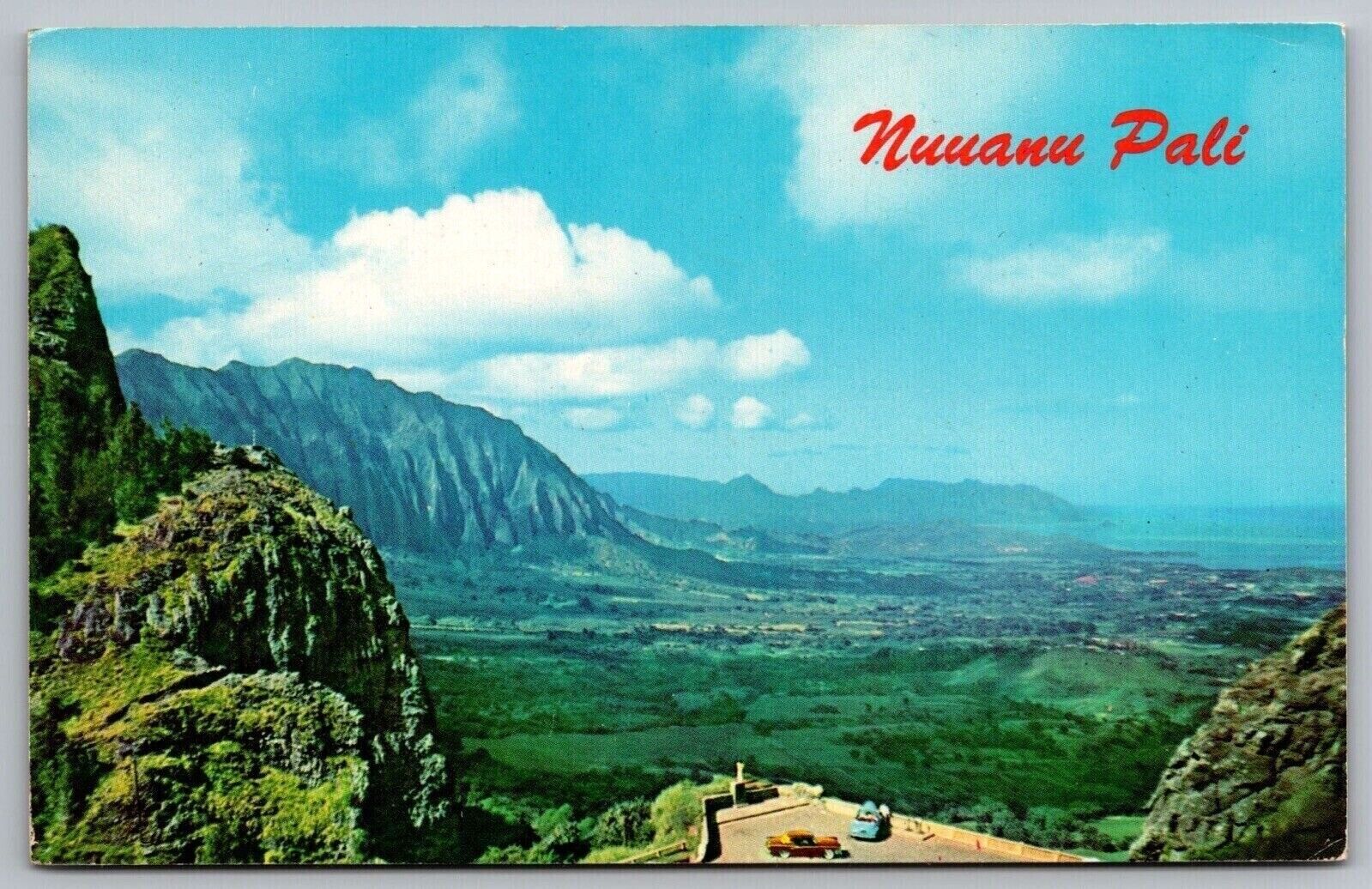 Nuuanu Pali Hawaii Windward Oahu Scenic Landscape Chrome Cancel WOB Postcard