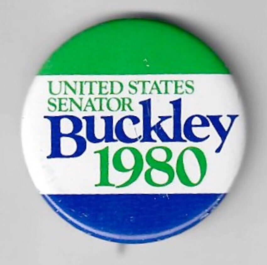 Former One-term GOP Senator James Buckley Button from Connecticut Campaign 1980