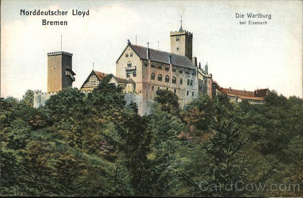 Germany Eisenach Wartburg Castle Postcard Vintage Post Card