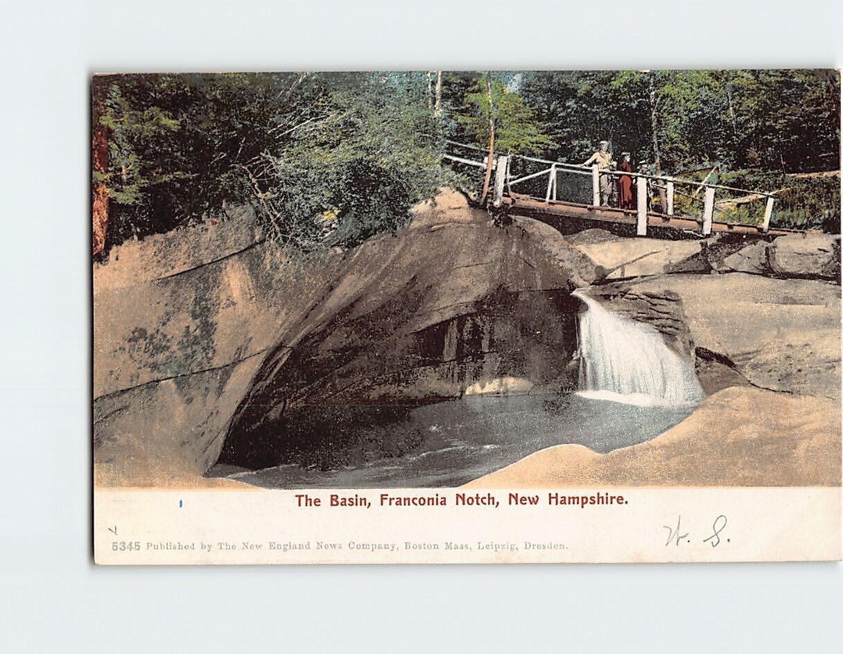 Postcard The Basin Franconia Notch New Hampshire USA