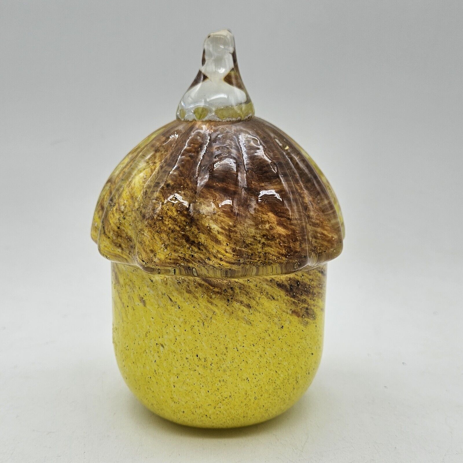 LENOX Art Glass Acorn Figurine 5 1/2 Inches Tall Harvest Fall Thanksgiving