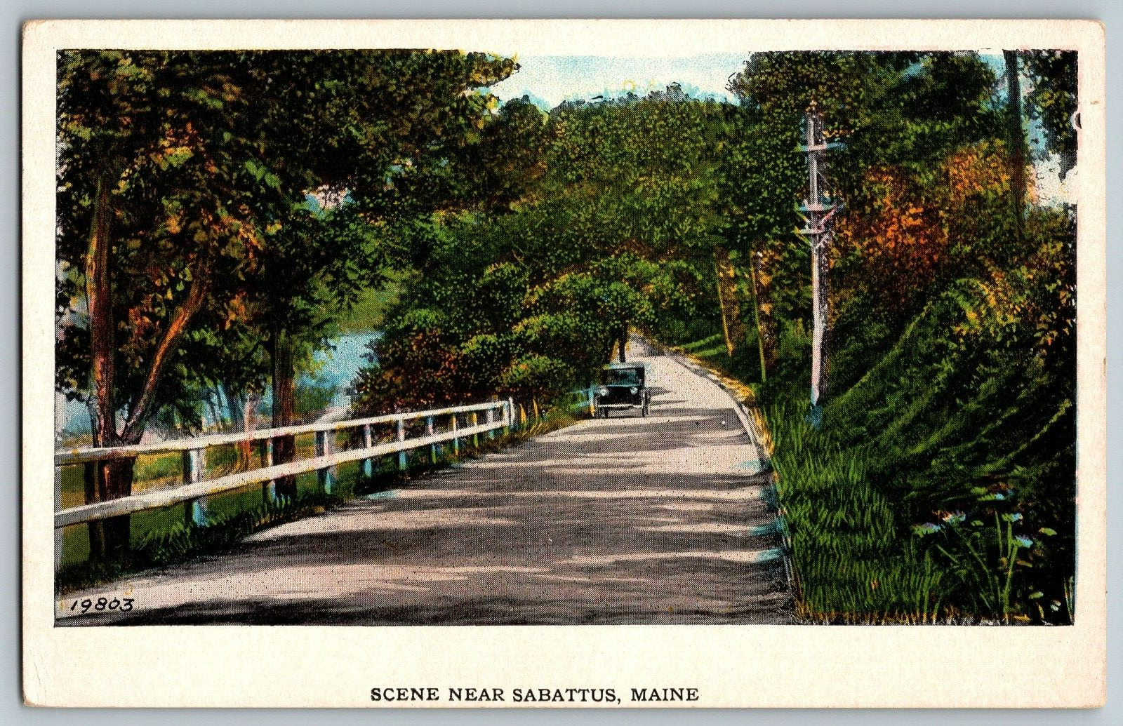 Maine ME - Scene Near Sabattus - Vintage Postcard - Posted