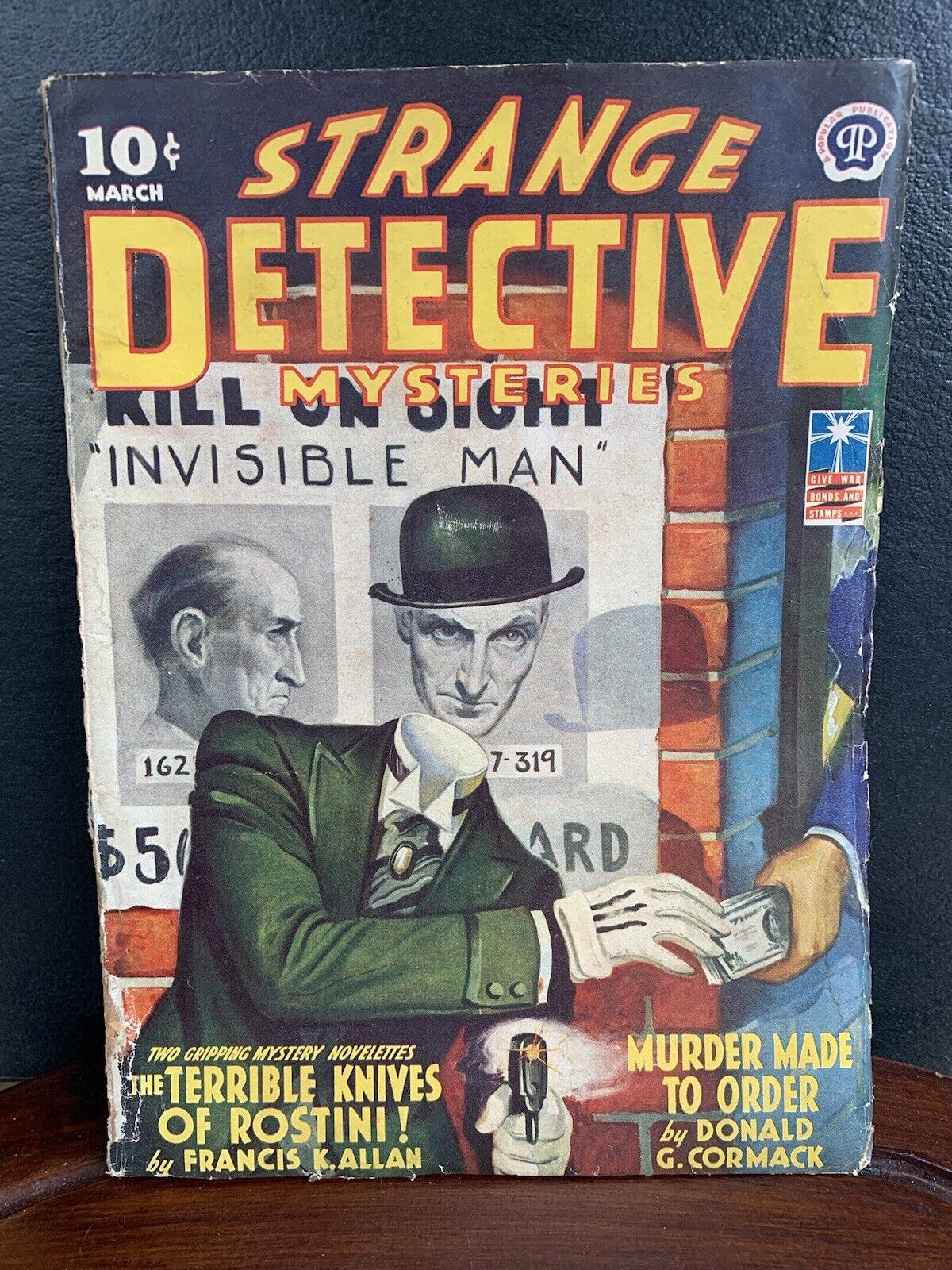 Strange Detective Mysteries Pulp March 1943 Classic Cover The Invisible Man