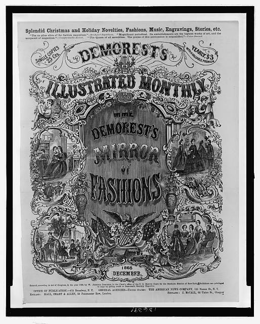Photo of Magazine Cover,Demorest\'s Illustrated Monthly,Mirror of Fashions,1865