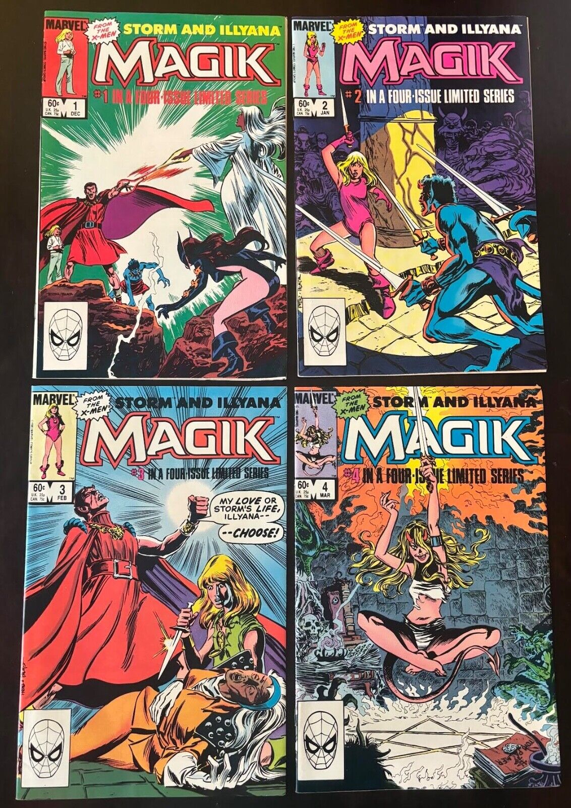 MAGIK (ILLYANA AND STORM LIMITED SERIES) #1 - 4 1983, Marvel VF