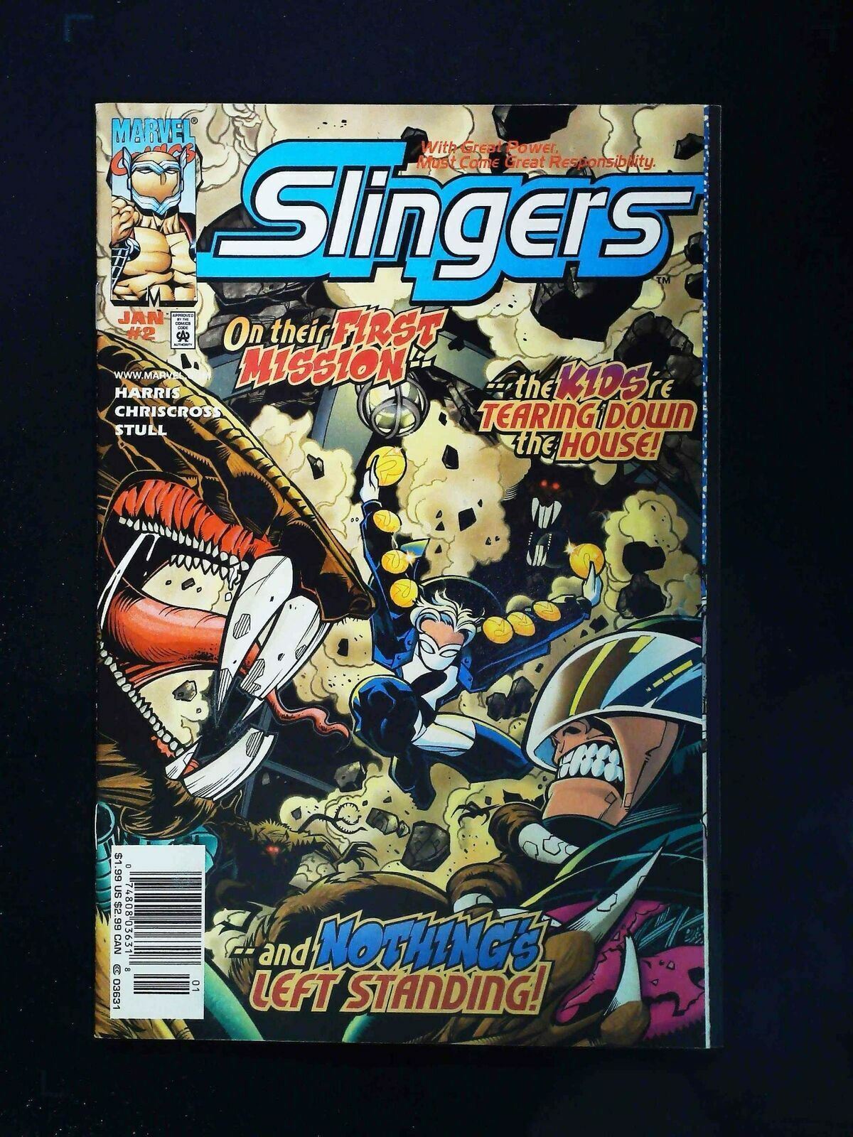 Slingers #2  Marvel Comics 1999 Vf+ Newsstand