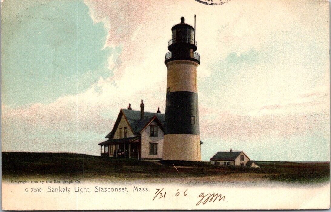 Sankaty Light House Siasconset Massachusetts #7 of 31 1906 Artist Postcard B36