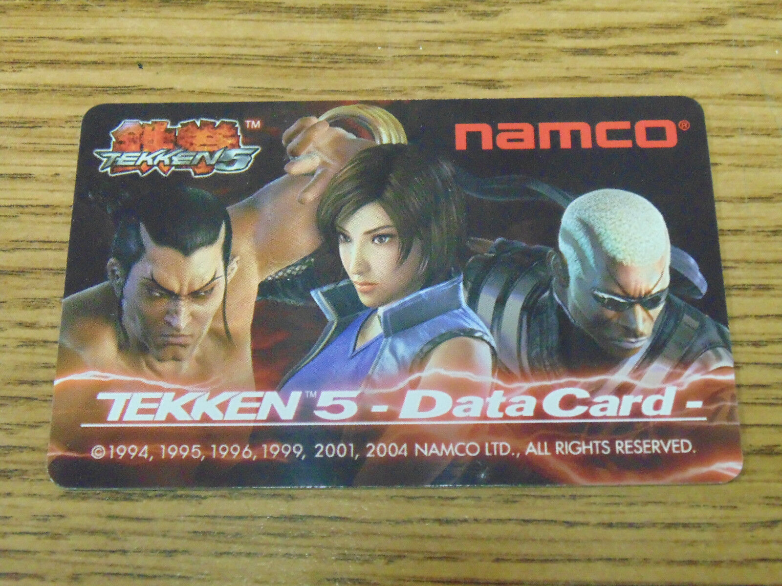 NEW NAMCO PLAYER\'S DATA CARD FOR TEKKEN 5 FIGHTING ARCADE GAMES