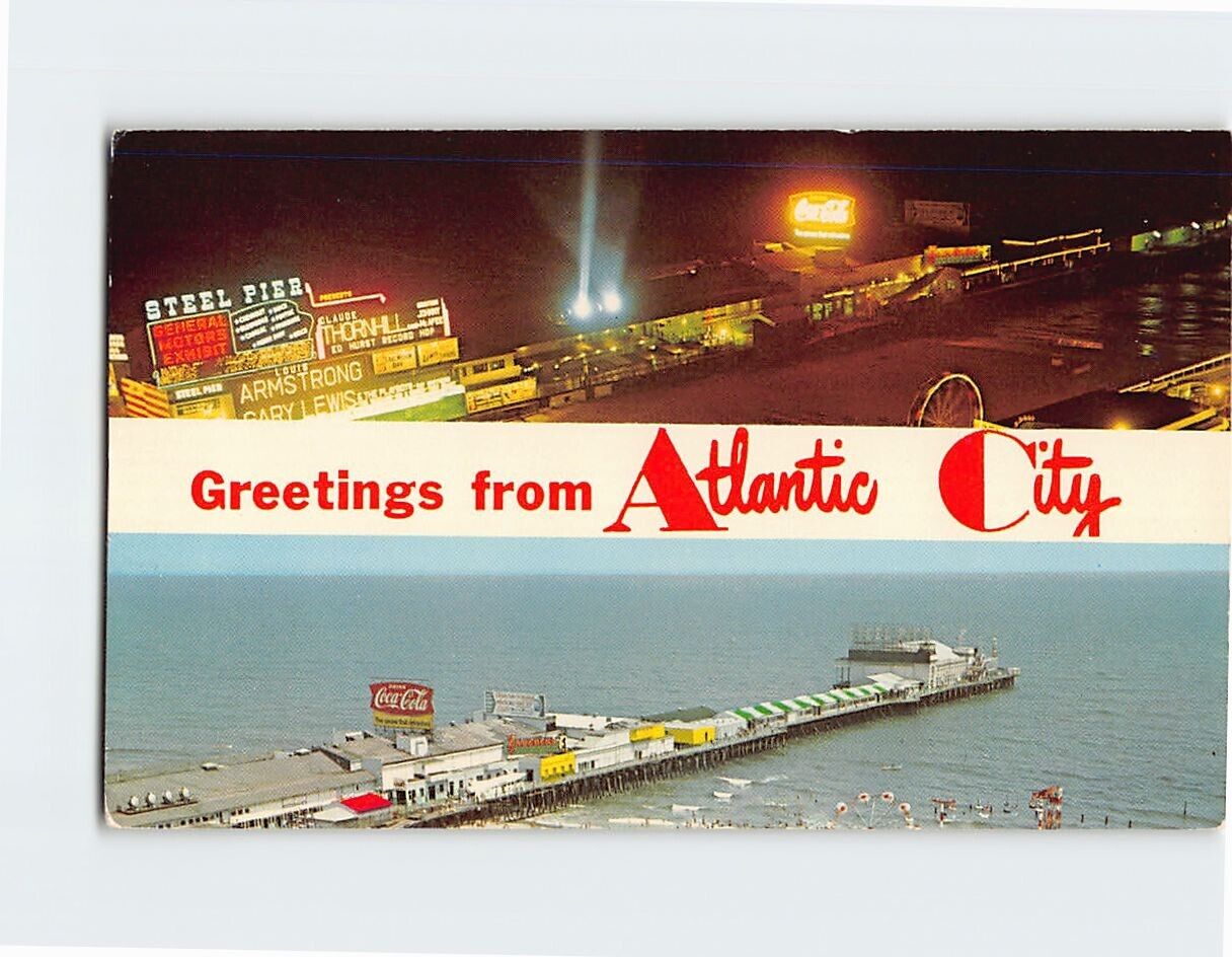 Postcard Steel Pier Greetings from Atlantic City New Jersey USA