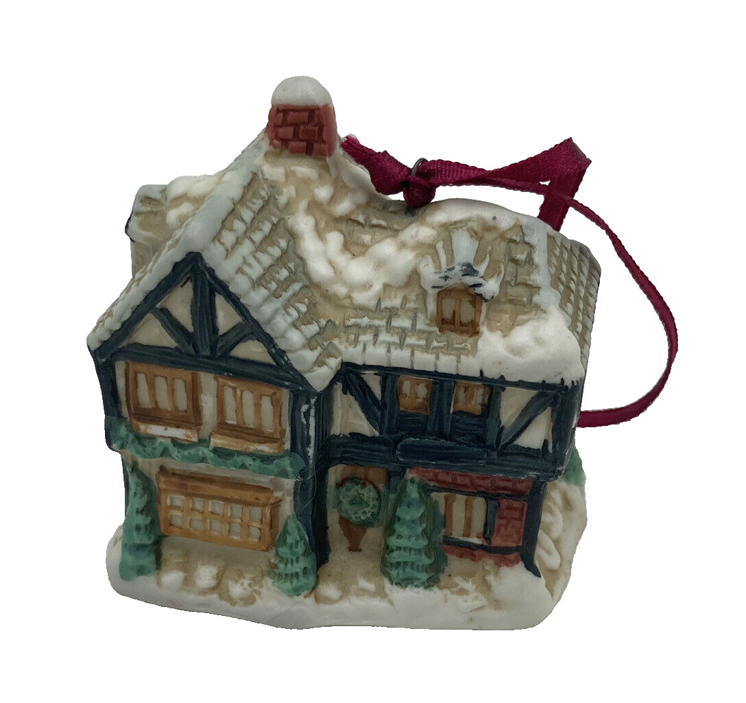 Midwest Importers Ceramic Christmas Town Square Chateau House Ornament 