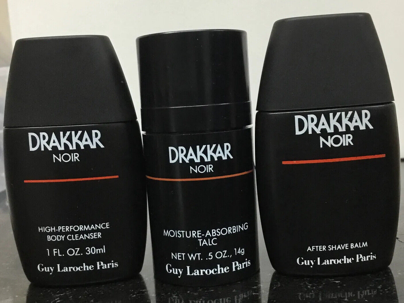 Drakkar Noir by Guy Laroche Cleanser, Talc, Balm LOT OF 3, READ DESCRIPTION