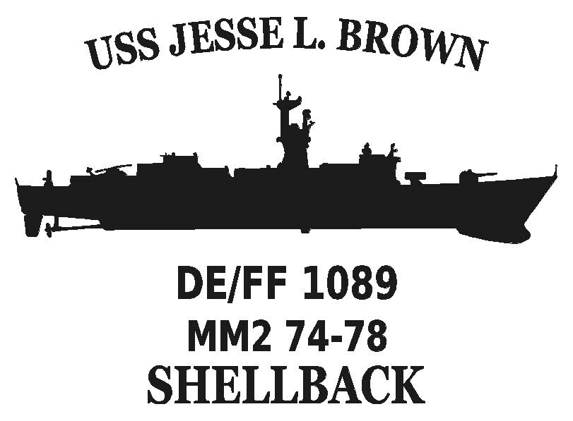 Personalized Actual USS JESSE L. BROWN Navy Ship 11.5\