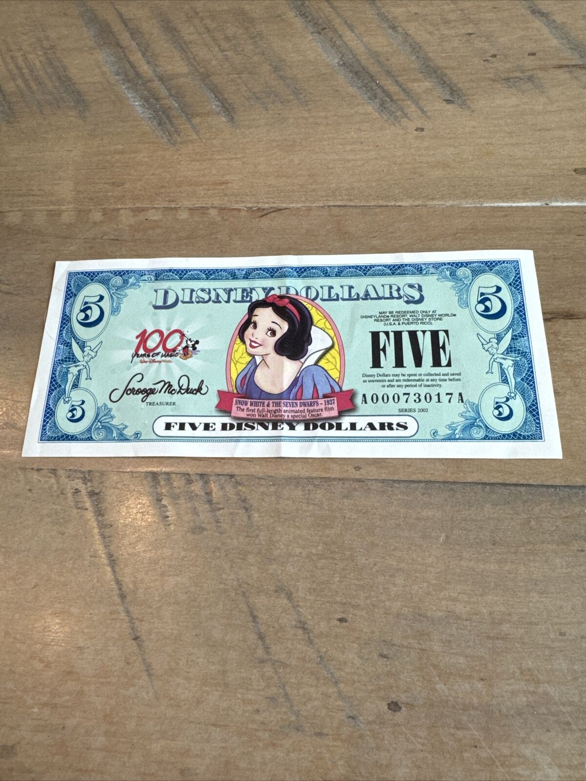 2002 Disney Dollars Snow White