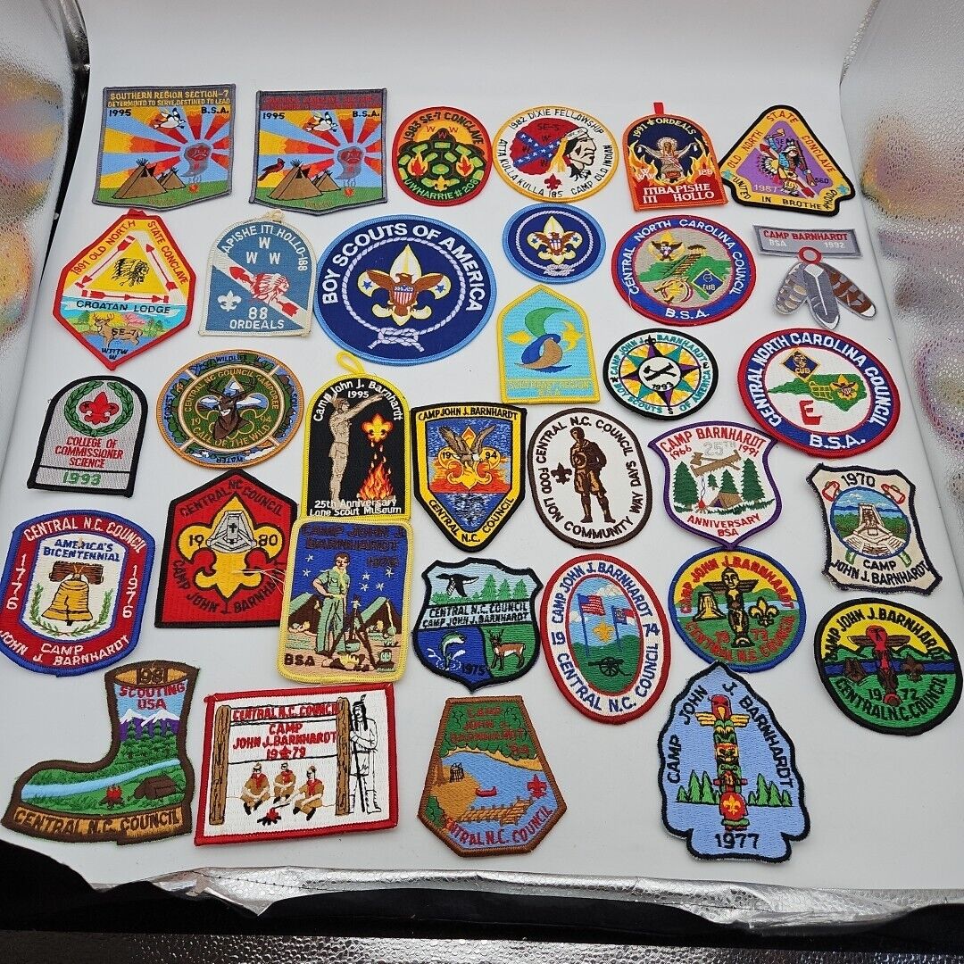 Lot Of 32 Vintage Boy Scout Patches 70s 80s 90s Collection Scouts Of America 