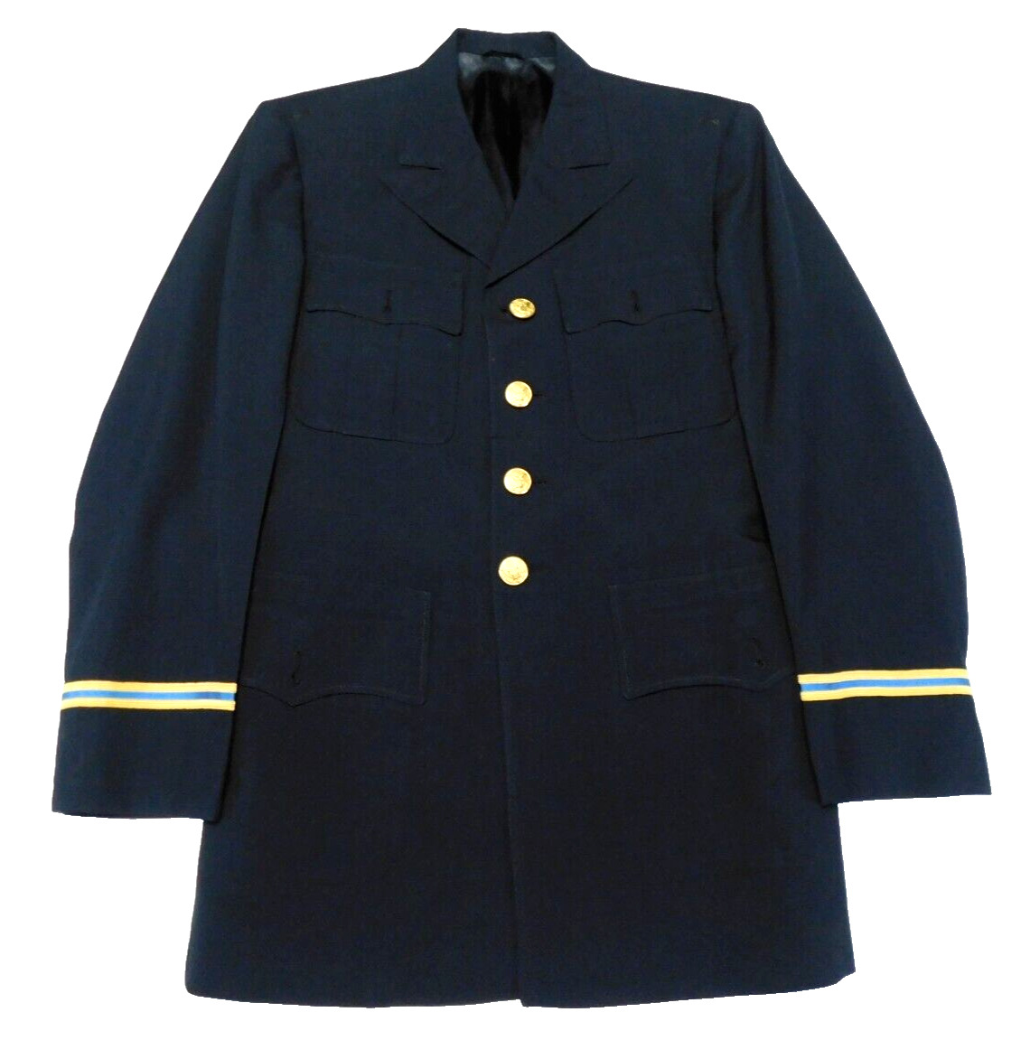 Vietnam US Army Officer Coat ASU 40 Dress Blue Jacket Named Intelligence Uniform