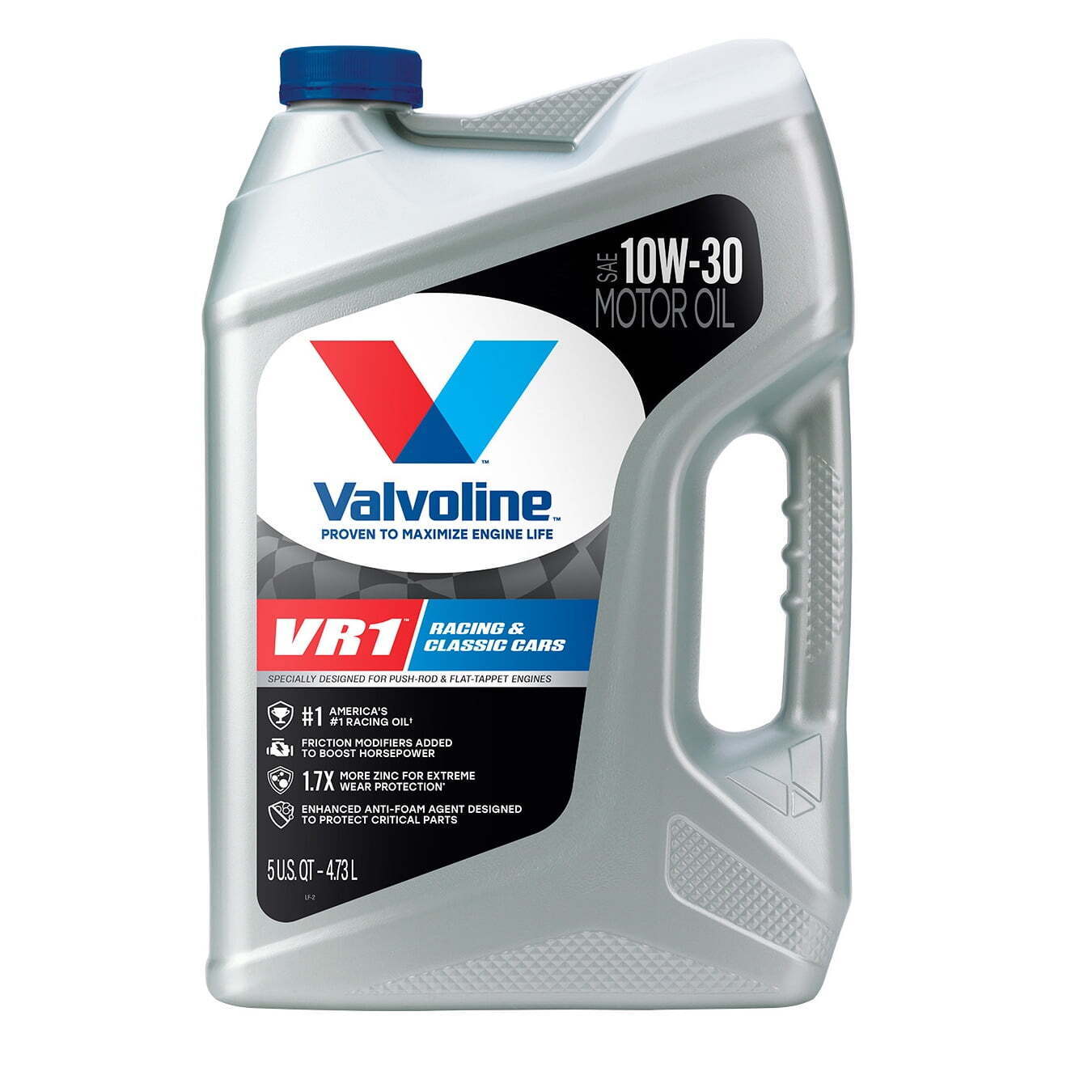 Valvoline VR1 Racing 10W-30 Motor Oil 5 QT，Advanced Additives，NEW