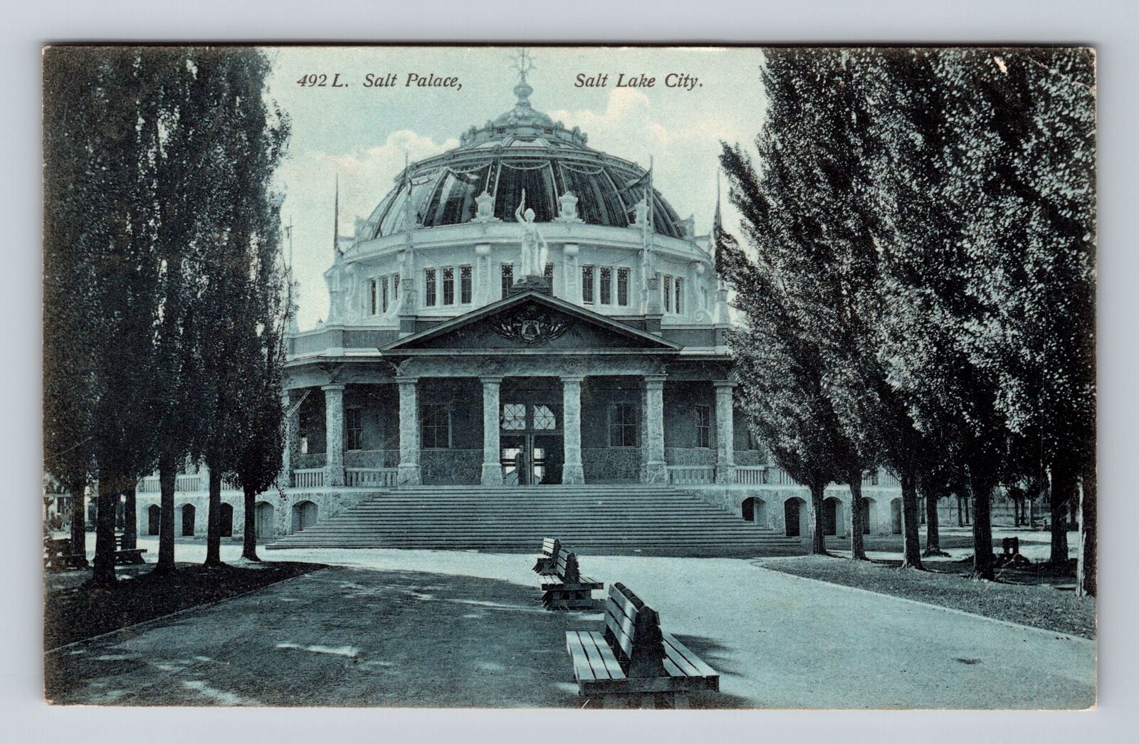 Salt Lake City UT-Utah, Salt Palace, Antique, Vintage c1908 Postcard