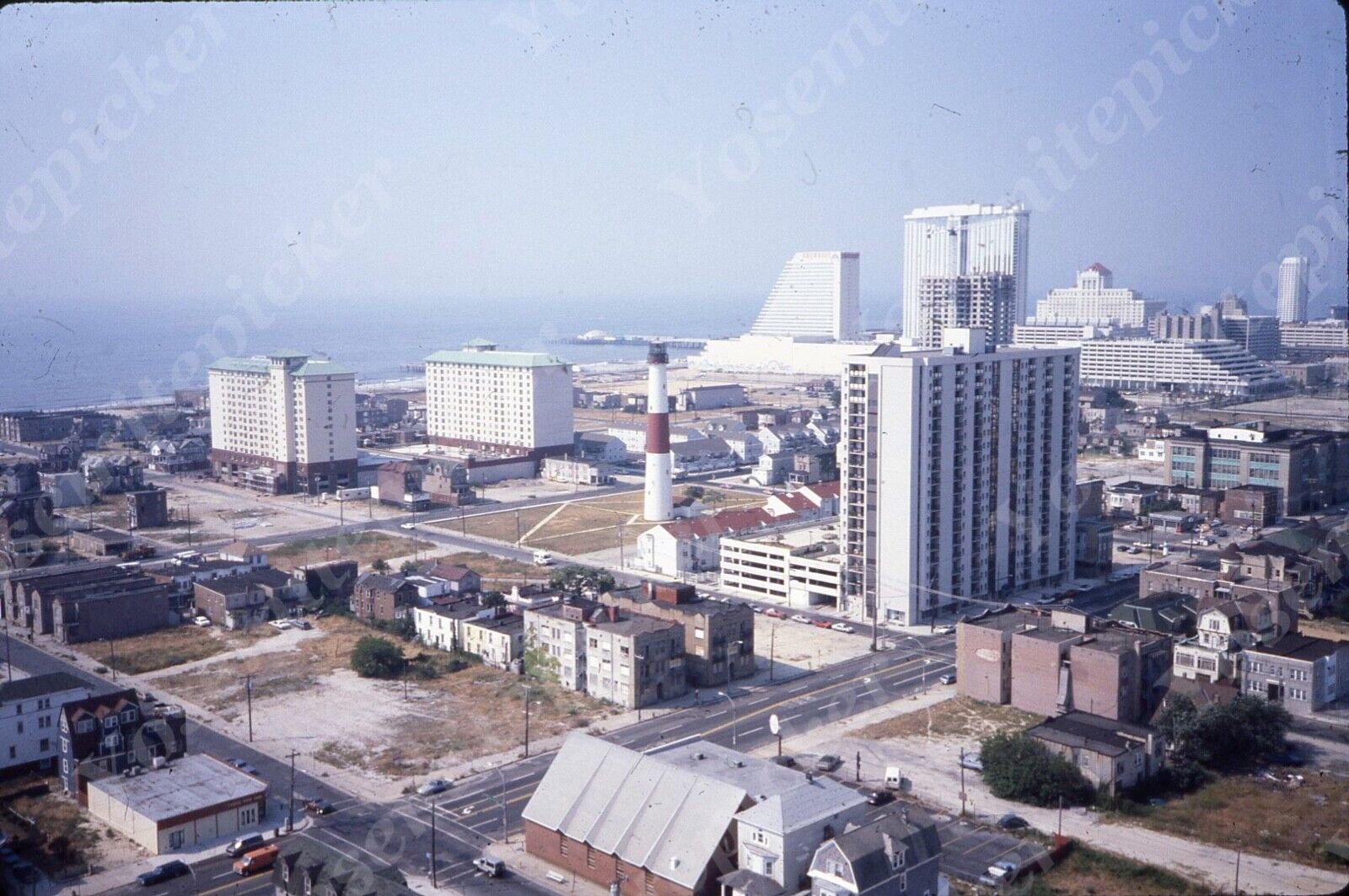 sl82 Original slide 1988 Atlantic City skyline view 384a