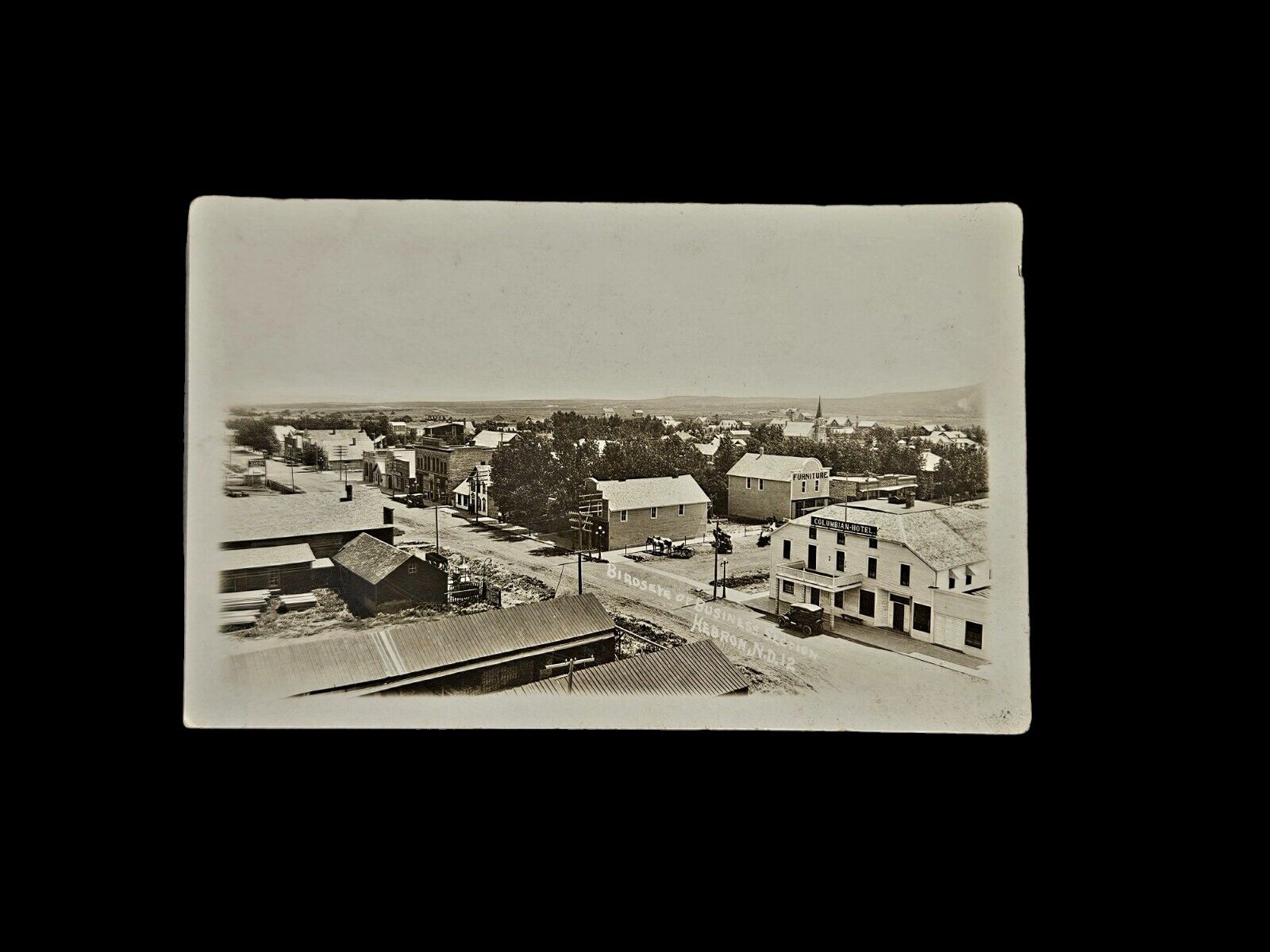 Antique Hebron ND Rppc Photo Postcard