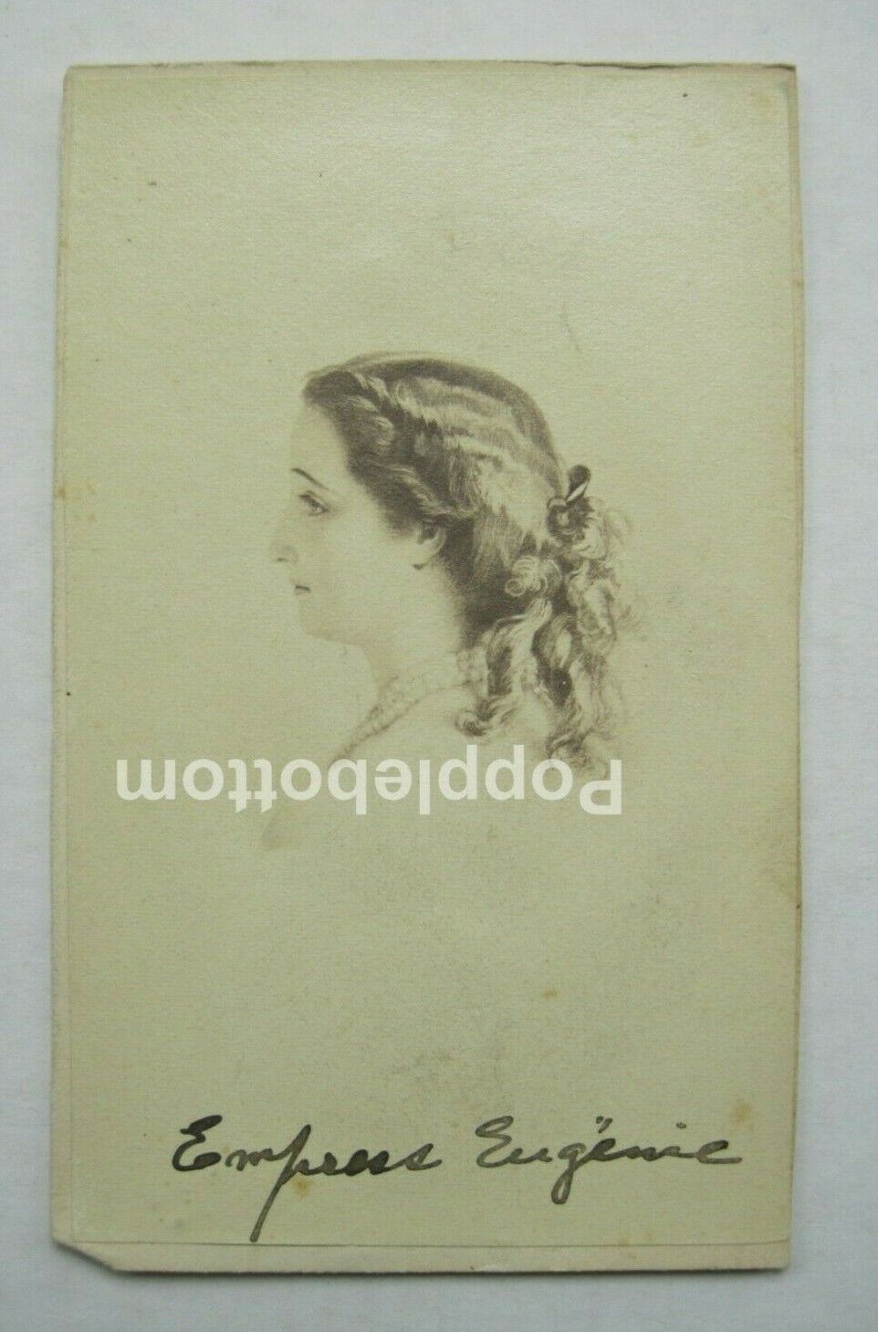 CDV Photo Card Empress Eugenie of France Wife of Napoleon III