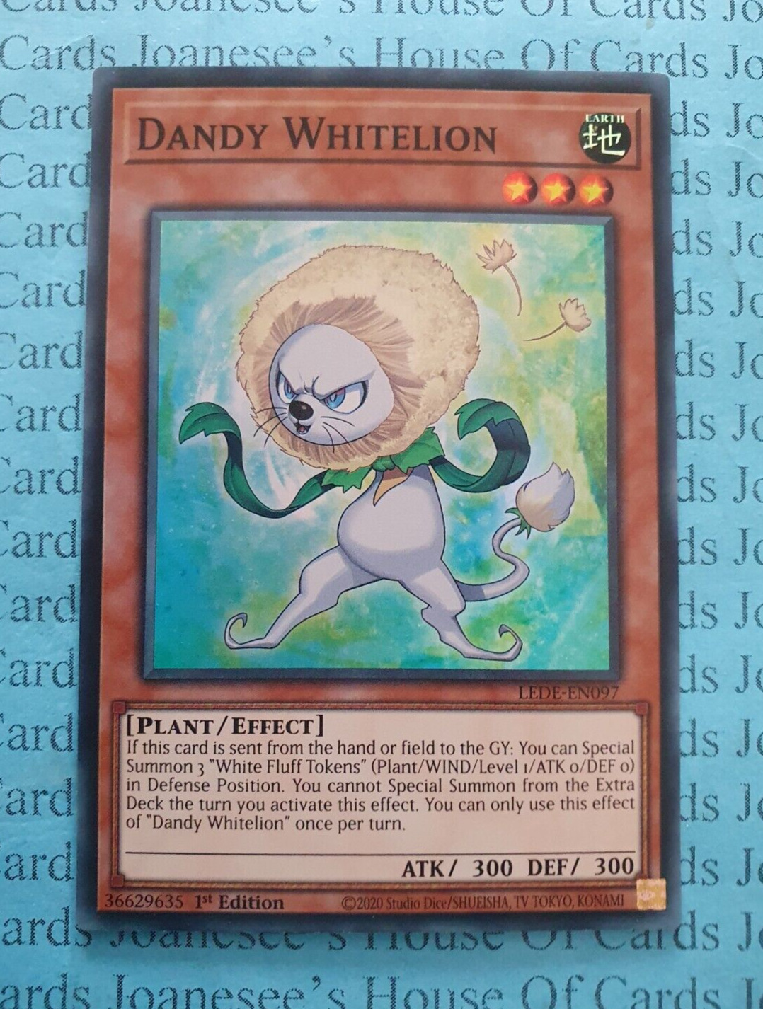 LEDE-EN097 Dandy Whitelion Super Rare Yu-Gi-Oh Card 1st Edition New