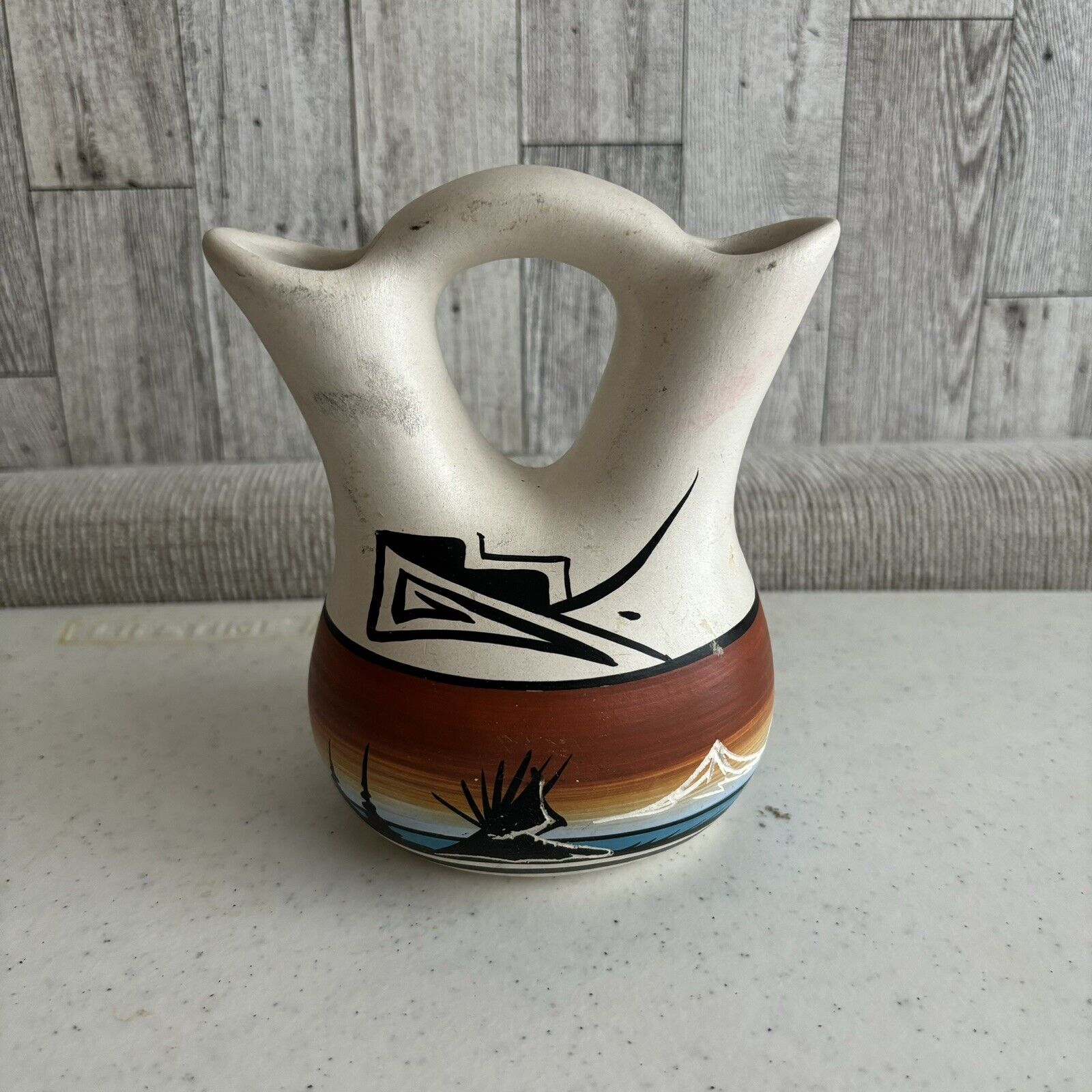 southern mini Wedding Vase Small Signed Native American