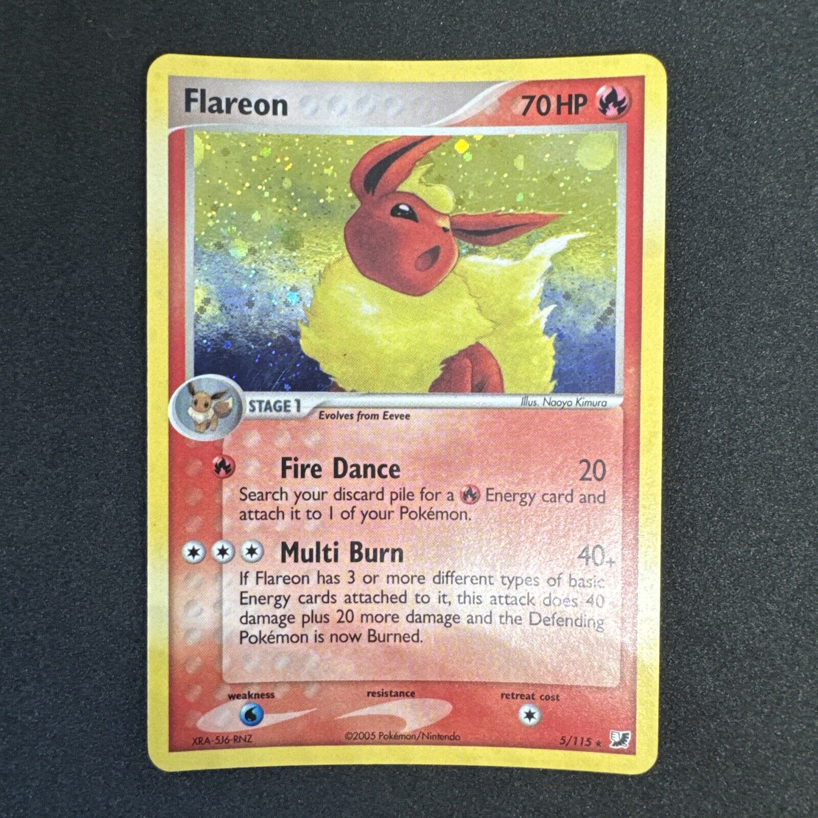 RAW - Flareon Reverse Holo Unseen Forces #5/115 Pokemon Card