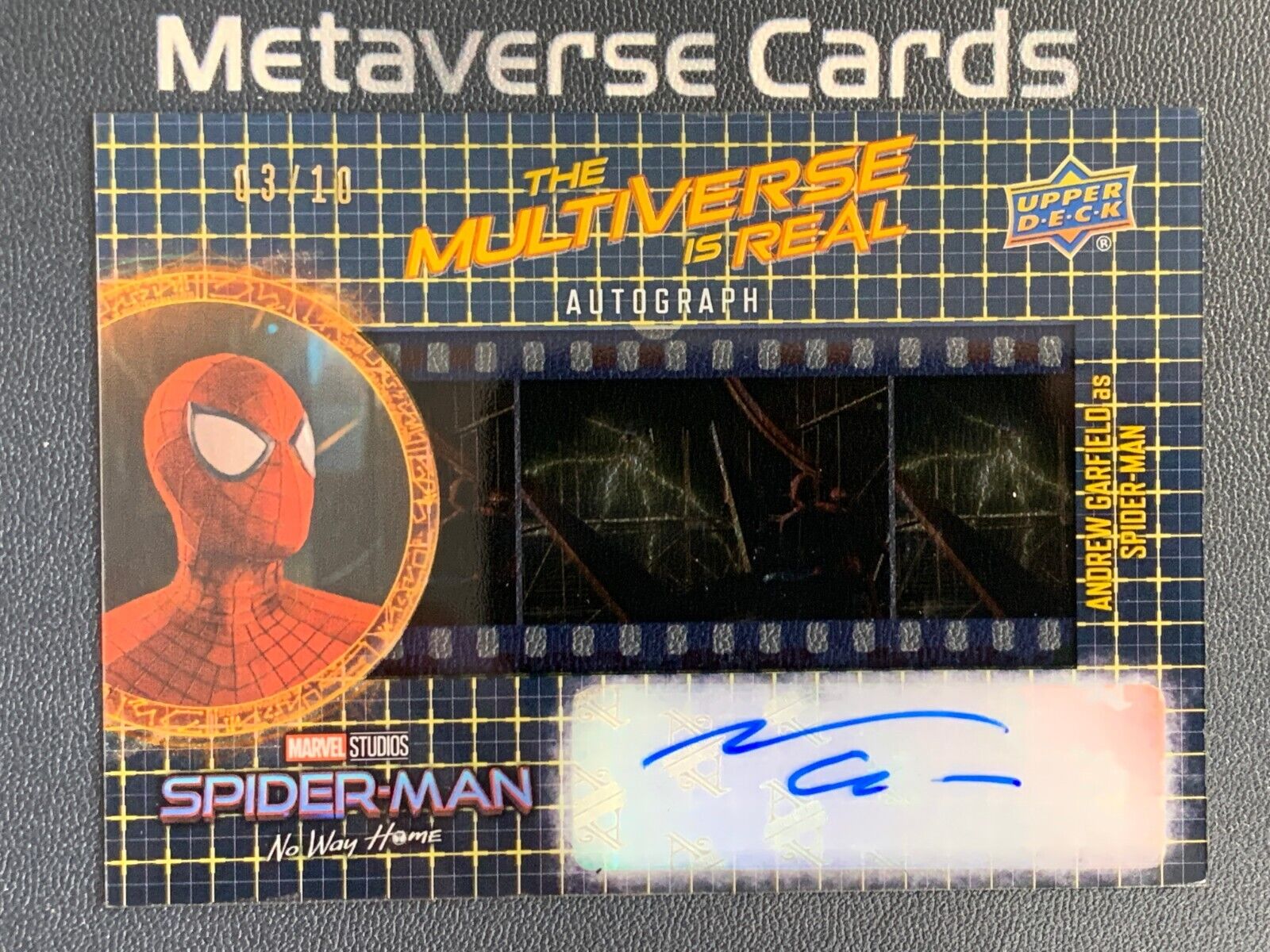 Marvel Spider-Man No Way Home Andrew Garfield as Peter Parker Auto /10 Rare