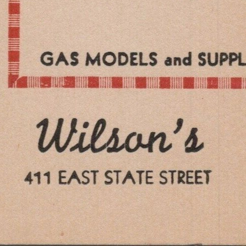 1950s Wilson\'s Gas Airplane Train Boat Models Supplies Store Rockford Illinois