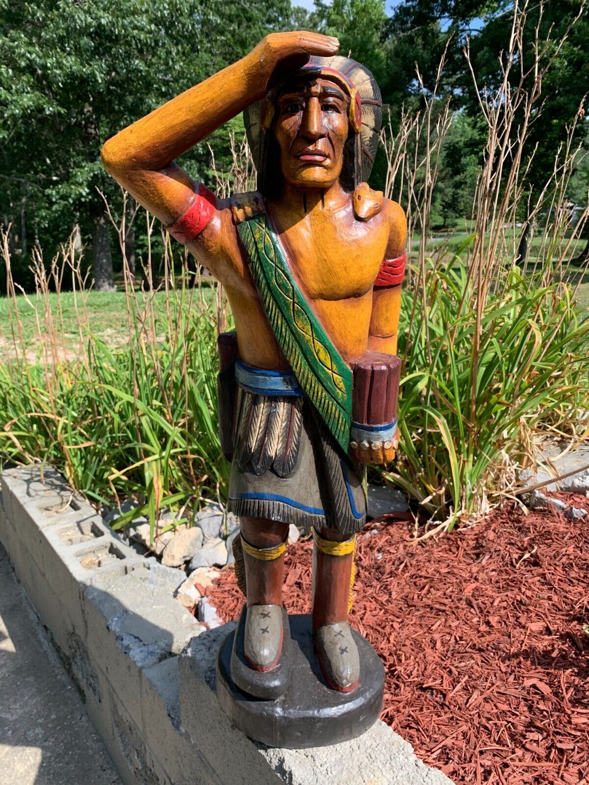 WOODEN CIGAR STORE INDIAN, (40\