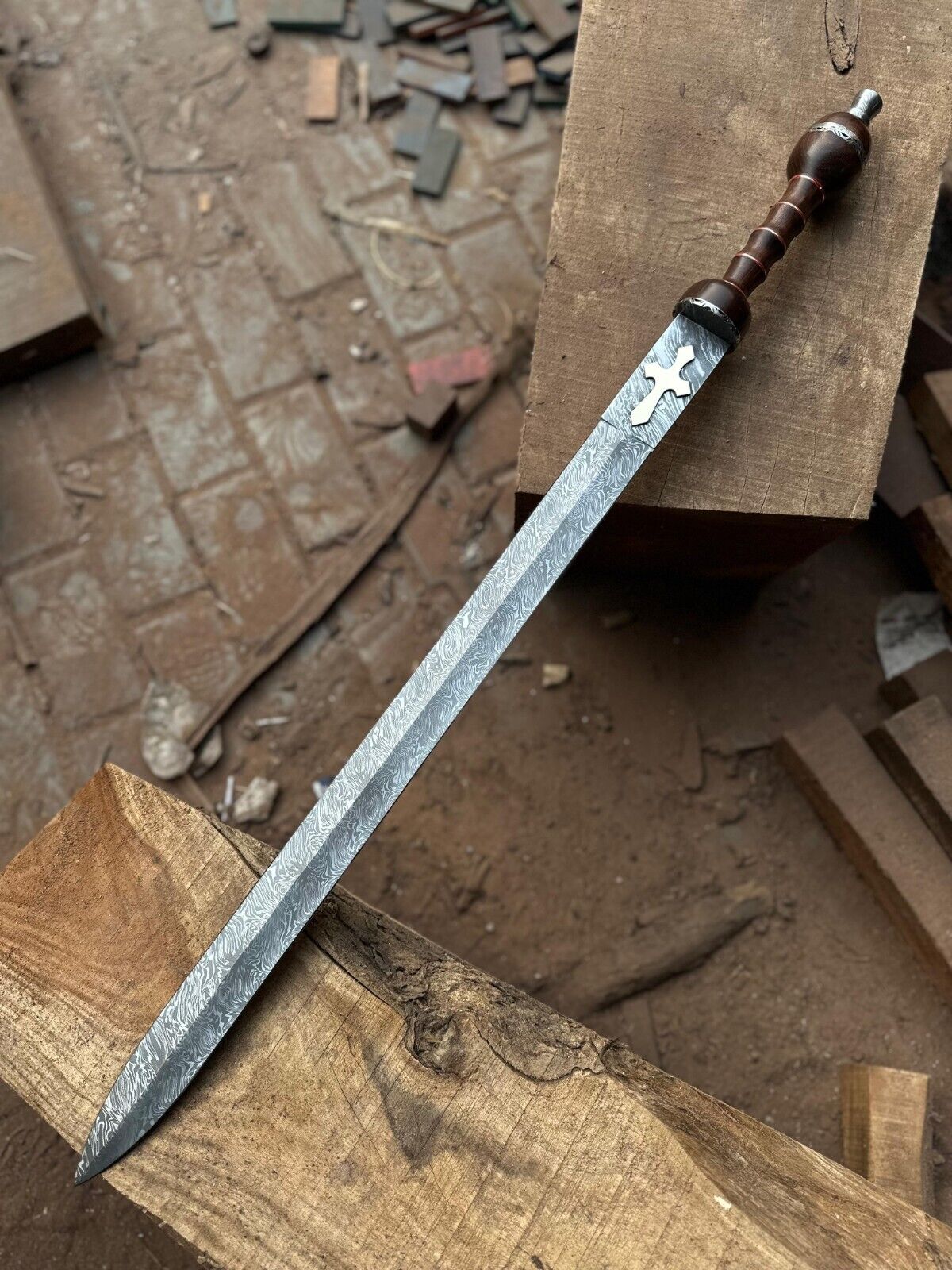 Spatha Historical Roman Gladius Damascus Steel Viking Sword, Damascus Sword