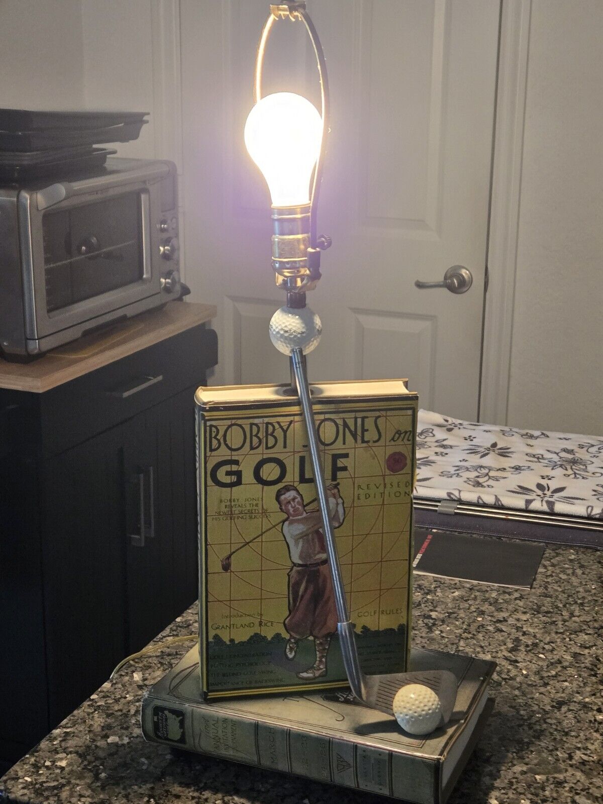 Vintage Bobby Jones Golf Lamp Lamps and More of West Palm Beach Golfing ⛳️ OOAK