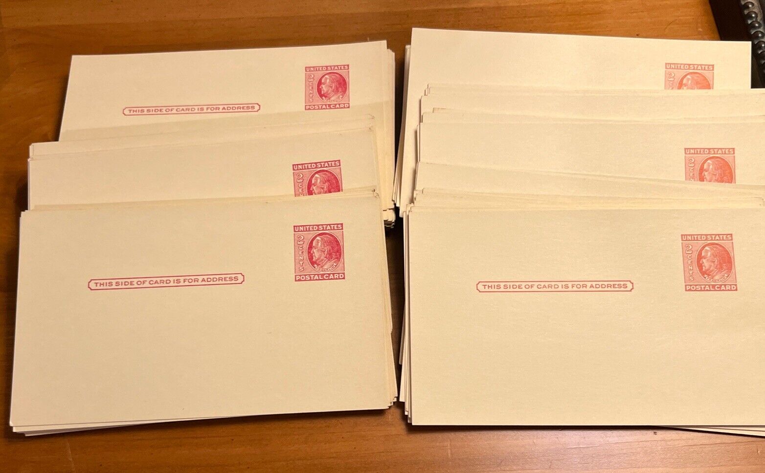 157 Ben Franklin 2 Cent, Pre-Stamped, Red-United States Post Office - Postcards